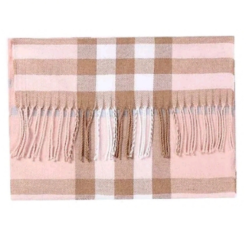 NEW Pink Classic Plaid Giant Check Scarf